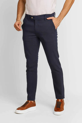 Calça Ralph Lauren Linho Straight Fit - Azul Marinho