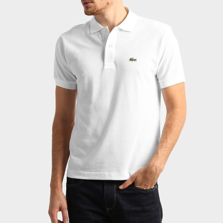 Camisa Gola Polo Lacoste Regular Fit Branca
